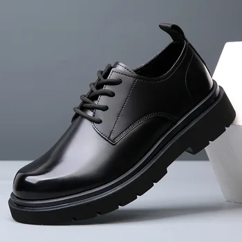 Piele naturala Pantofi pentru Bărbați Primăvară Respirabil Nou Trend Pantofii cu Talpă de Afaceri Britanic Casual Cap Mare de Pantofi din Piele Pentru Barbati 11