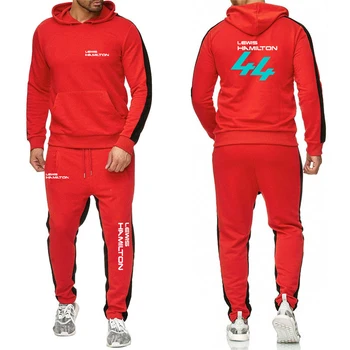 Pilotul de F1 Lewis Hamilton număr de 44 de noi haine pentru bărbați hoodie în toamna și iarna+pantaloni sport pulover 13