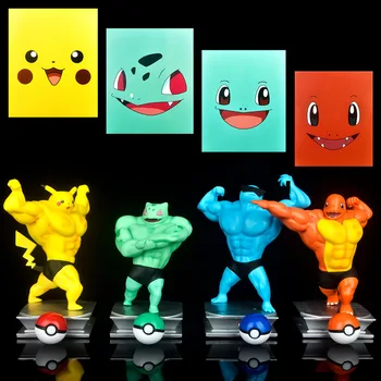Pokemon Cifre Pokemon Musculare Pikachu Charmander Haltere De Acțiune Figura Creative Garaj Kit Model De Jucarii Si Cadouri Pentru Copii 16