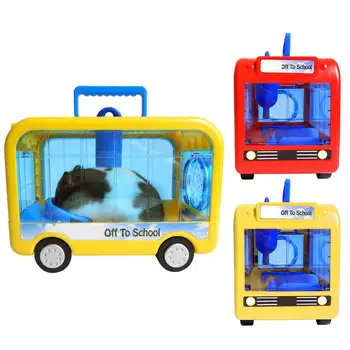 Portabil Cușcă De Hamster Casa De Autobuz Campus Cuib Drăguț Hamac Ia-Departe Cușcă Pentru Animale De Companie Mici Hamsteri Veveriță Cobai Chinchilla