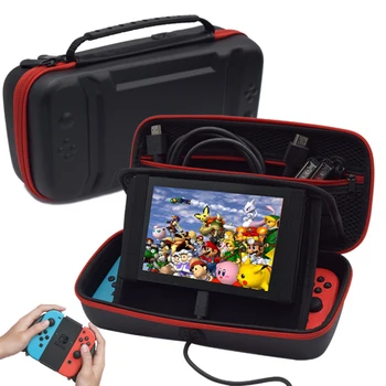 PU portabil Sac de Depozitare cu Capac pentru Nintendo Comutator și OLED Caz NS Consola Accesorii Geanta Tote Sac cu Gaura de Încărcare Stan 18