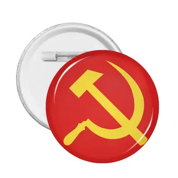 PVC Comunist Steagul cu Secera Și Ciocanul, Simbolul Guler Insigna Drăguț Insigna Politică insigne, Broșe pentru Pălărie 17