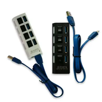PzzPss Hub USB 3.0 Hub USB 3.0 Multi USB Splitter Utilizați Adaptorul de Alimentare 4/7 Port mai Multe Expander 2.0 Hub USB3 cu Comutator pentru PC 21