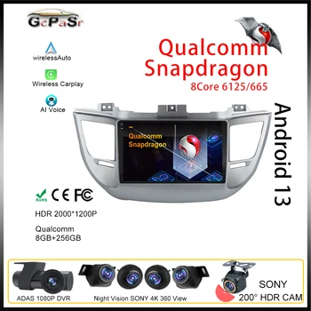 Qualcomm Pentru HYUNDAI TUCSON IX35 35 2015 - 2018 Multimedia Wireless Android Auto Jucător de Radio Autoradio Navigare GPS Video 20