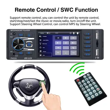 Radio auto 4.1 inch Digital Ecran Ips Mp5 Player Aux Usb Card de U Disc Suporta compatibil Bluetooth Hands-free Spate Microfon 9