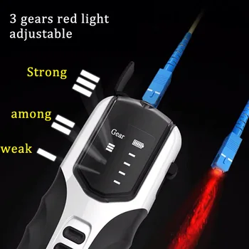 Reîncărcabilă Fibra Optica Tester Pen VFL 15 KM 30 KM 30MW Roșu cu Laser optic Reglabil Visual fault Locator 8
