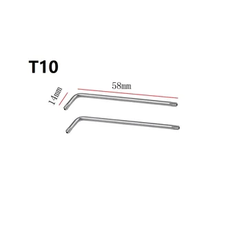 Rotiți Șurubul de Șurubelnițe Torx T30/T20/T25/T10/T15 2 Mod 2 buc/set Argint de Dimensiuni Mici Spanner Cheie din Aliaj de Oțel de Înaltă Duritate 6