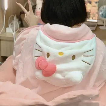 Sanrio Hello Kitty Mantie Kuromi Cinnamoroll Melodia Mea Fata De Pluș Patura Pelerina Costum Hanorac Moale Mantie Cald Fata Cadou