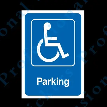 Semn de avertizare Parcare pentru persoane cu Handicap - din Plastic Rigid Semn sau Autocolant A6 A5 A4 - scaun cu Rotile (DDA10) Vinil rezistent la apa Motocicleta Decalcomanii 12