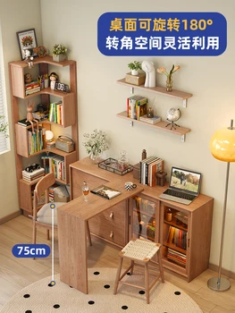 Sertar integrat stil Japonez de dormitor din lemn masiv masa de toaleta, Nordic din lemn de cires telescopic birou, bar de mare capaci 12