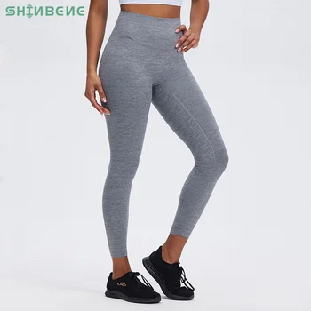 SHINBENE Noua Moda Sport Fitness Pantaloni de Yoga Nailon Talie Mare Burta de Ridicare în formă de Y întors Jambiere pentru Femei 6