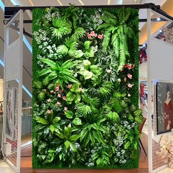 Simulate de plante perete, piscină verde gazon fals, din plastic imaginea de fundal de perete, de interior, plante verzi 15