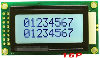 SMR0802-B Gri ecran alb 0802B caracter dot matrix LCD module Gri alb pe fundal negru de cuvinte 5V 3,3 V 8*2 dot matrix 11