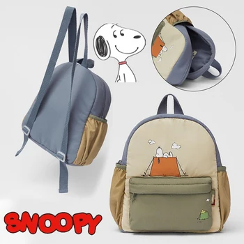 Snoopy Desene Animate Rucsac Moda Băieți Fete Portabil Impermeabil Cu Fermoar Rucsac Mare Capacitate Student Ghiozdan Rucsac De Călătorie 12