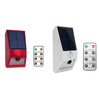 Solar Lumina De Alarma, Solar Lumina Strobe Cu Detector De Mișcare Solare Lumina De Alarmă, Detector De Mișcare Cu Control De La Distanță