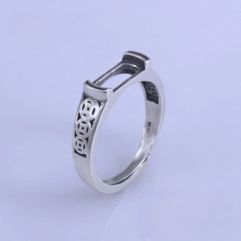 Solid 925 de Argint Thai Ring Stabilirea 5mm*10mm Ambră Opal Inel de Setare Sterling Argint Bijuterii DIY Furnizor 20