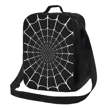 Spider Web Izolate masa de Prânz Sac pentru Femei Termică Cooler Bento Box-Office Picnic de Călătorie 18