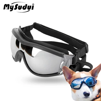 Sport în aer liber Câine Ochelari de protecție Pliabil Anti-UV Câine de Companie ochelari de Soare Cu Curea Ajustabilă pentru Mediu Pentru Câini de talie Mare de Motociclete Accesorii