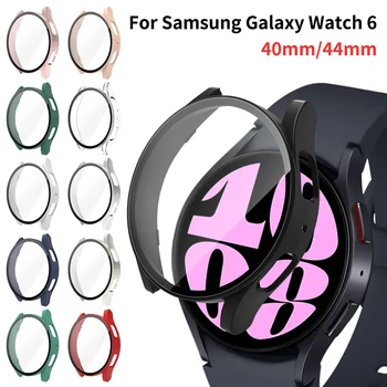 Sticla+Caz pentru Samsung Galaxy Watch 6 40mm 44mm Ecran Protector PC Acoperi Toate-în Jurul valorii de Bara de protectie Shell pentru Galaxy Watch 6 Accesorii 6