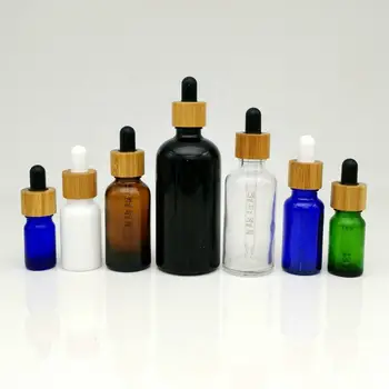 sticle de 5 ml 10 ml 15 ml transparent sticle de ulei esențial cu bambus capac mini sticla de parfum goale containere cosmetice