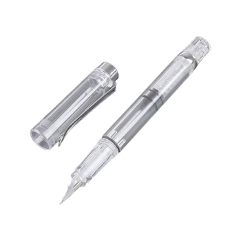 Stilou cu Peniță F Transparent Pen Corpul Pistonului-a Umplut Absorbantul de Cerneală pentru Studenții Noi Dropship 15