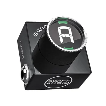 SWIFF C10 Audio Mini Pedala Tuner pentru Cromatice Chitara Bass HD Tuning LED Display Reglabil A4 Gama Value 430-449Hz 16