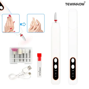TEWIRROW Electric Unghii Mașină de Găurit Portabile Kit Manichiura Unghii Lustruire pilă de Șlefuit & Modelarea Pen Set de Pedichiura Gel pentru a Elimina