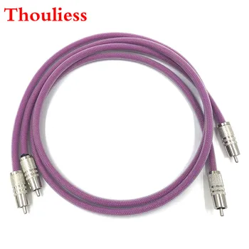 Thouliess Pereche HIFI placat cu Rodiu 2RCA Cablu High-end 6N OFHC cablu Audio HIFI Dublu RCA de Semnal de Linie Rca cablu pentru XLO HTP1 14