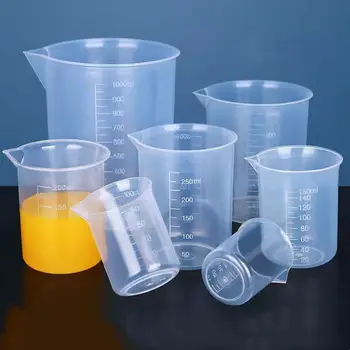 Transparent Cupe de Măsurare Pentru Bucatarie Laborator Pahar berzelius Cu Scară 50/100/150/200/250/500/1000ML Clar Cesti de Mixare din Plastic 16