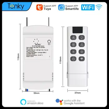 TUYA Wifi RF433 Control de la Distanță Inteligent Ventilator Comutator de Lumină Trece prin 2-în-1 de Control Independent Smart Switch Pentru Alexa de Start Google 17