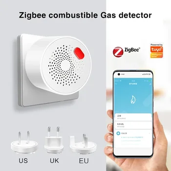 Tuya Zigbee Gaz Combustibil Senzor de Monitorizare Naturale Conducte Scurgeri de Gaz Petrolier Lichefiat App Control de la Distanță pentru Viața Inteligentă 4