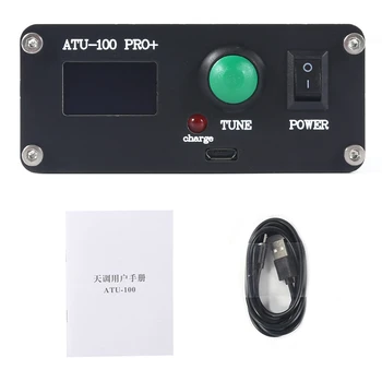 UAT-100 Pro+ 1.8-55Mhz Automatic Antenna Tuner Multi-Funcție Convenabil 0.96 Inch Terminat Reîncărcabilă Negru ABS Cu Caz 1