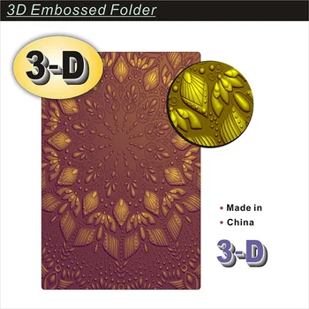 Uimitor Datura 3d Relief Folder Pentru Manual Zid de Caramida, Piatra Frunze Și Scrisoare de Fundal, Felicitare Album, 20 1