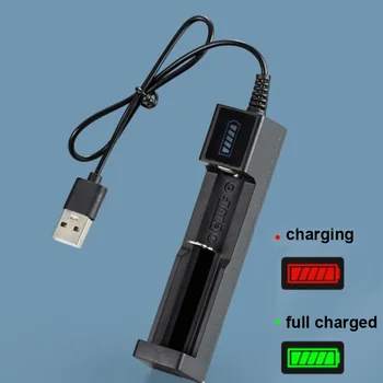 Universal 1 Slot Baterie cu litiu Adaptor USB Încărcător LED Smart Chargering pentru Acumulatori Li-ion 18650 Incarcator 19