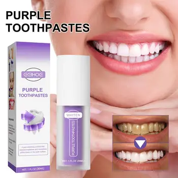 V34 Violet Pasta De Dinti Corector De Culoare Dinți Pentru Albirea Dintilor De Strălucire A Reduce Ingalbenirea Curățare Dinte De Îngrijire 2