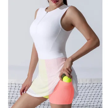Vara Tenis Rochie Sport cu pantaloni Scurți de Uzură Golf pentru Femei 2023 Badminton Îmbrăcăminte de Fitness fără Mâneci Costum Costum de Formare de Yoga 14