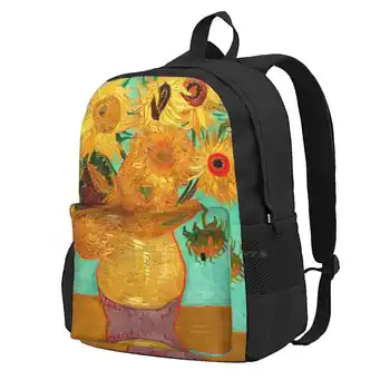 Vaza Cu Floarea-Soarelui Doisprezece-Van Gogh Vânzare Fierbinte Rucsac De Moda Saci De Vincent Van Gogh Floarea-Soarelui Vaza Cu Floarea-Soarelui Doisprezece