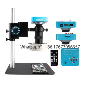 Video Microscop 38MP USB Industriale Microscop 1080P 60FPS 130X C-mount Lens Lumină LED-uri Pentru Reparații Lipit Cipul 11