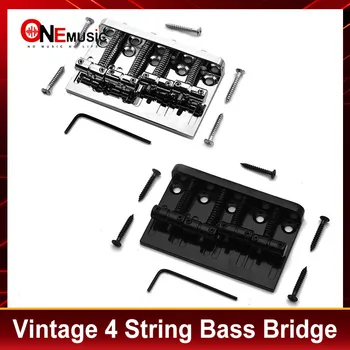 Vintage 4 String Bass Pod Lungime 79.5x53 / 49.5 MM Bass Pod Fix Șa de Încărcare de Top Black/Crom 21