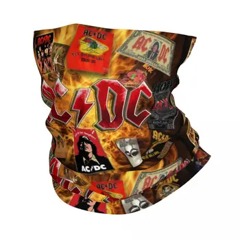 Vintage Rock Trupa AC DC Eșarfă ține de Cald Iarna Femei Windproof Folie Fata Eșarfă pentru Schi Muzica Heavy Metal Gaiter Bentita 8