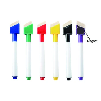 Whiteboard Marker Whiteboard Magnetic Erasable Pen Uscat Construit În Eraser Birou Rechizite Școlare