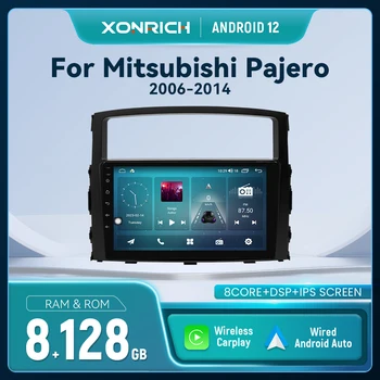 Wireless Android Carplay 12 Radio Auto Multimedia Pentru Mitsubishi PAJERO 4 2006-2014 de Navigare GPS, 4G, Wifi DSP AI Voce 128GB 3
