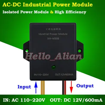 XH-M308 AC-DC Izolat Modul de Alimentare cu Energie Volt Converter 110V 120V 220V 230V la 12V DC 7.2 W Cabinet Electric Adaptor 4
