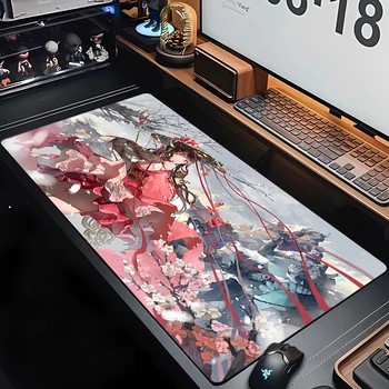 Xxl Anime Kawaii Fata de Mouse-Pad Pc Gamer Cabinet Birou Mat Tastatura Birouri de Calculator Gaming Accesorii 900x400mm RubberMousepad