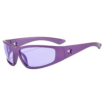 Y2K Epocă de Brand Designer de ochelari de Soare Patrati Femei Pentru Barbati Moda Nuante Oglindă Tendință Punk Sport Ochelari Nit Stele Ochelari de Soare 1
