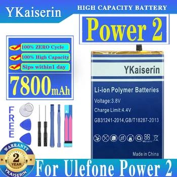 YKaiserin 7800mAh Baterie Pentru Ulefone Power II/ Putere 2 mai Recentă Produce de Înaltă Calitate Baterie + Numărul de Urmărire
