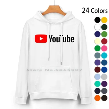 Youtube Din Bumbac Hoodie Pulover 24 Culori Youtube, You Tube 2017 2018 2019 2020 2021 Logo-Ul Google Video-Ul De Internet 1