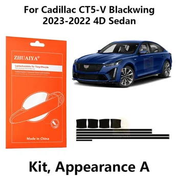 ZHUAIYA Margine a Ușii Paznicii Mânerul Ușii Cupa Vopsea de Protecție de Film TPU PPF Pentru Cadillac CT5-V Blackwing2023-2022 4D Sedan 10