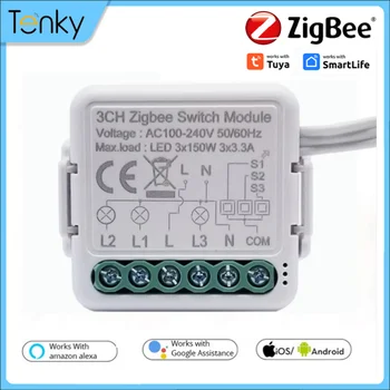 Zigbee TUYA Comutator Inteligent Releu Zero Foc luminos Wireless Switch Module Smart Home Automation Mini Smart Switch Module 17