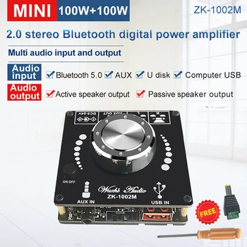 ZK-1002M Bluetooth-compatibil 5.0 Bord Amplificator 100W*2 Stereo HiFi 2.0 Canal AMP USB AUX Control de Volum Pentru Home Theater 16
